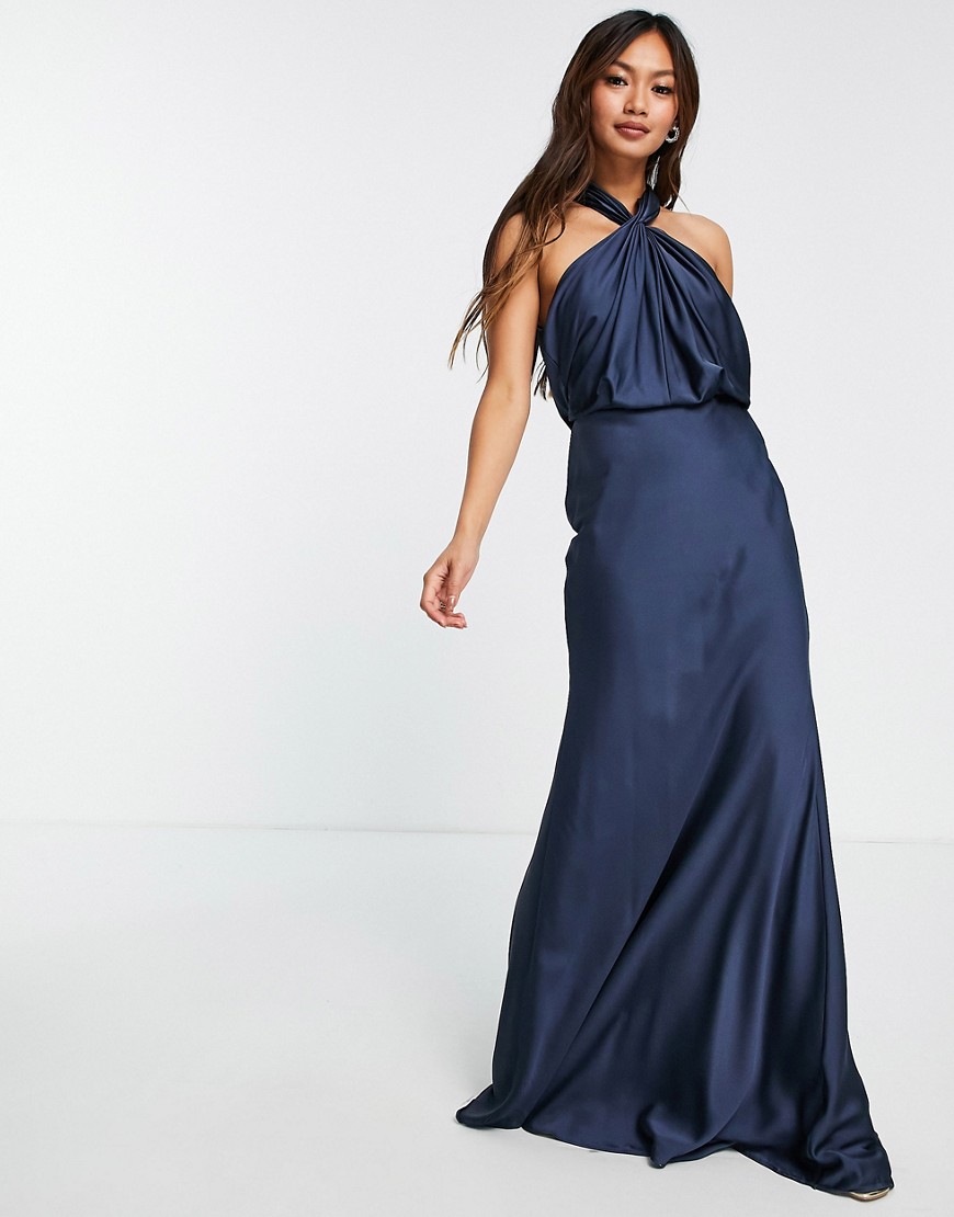 Women Blue Maxi Dress - Asos GOOFASH