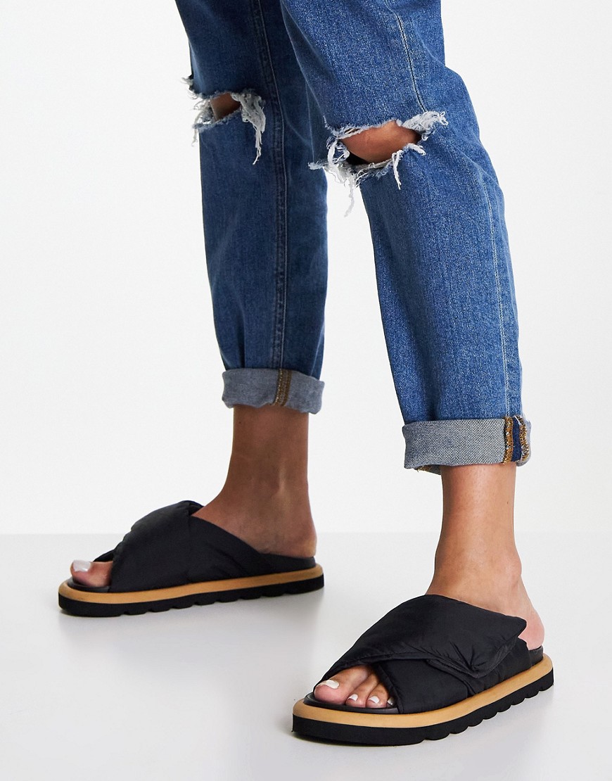 Women Flat Sandals in Black Asos GOOFASH