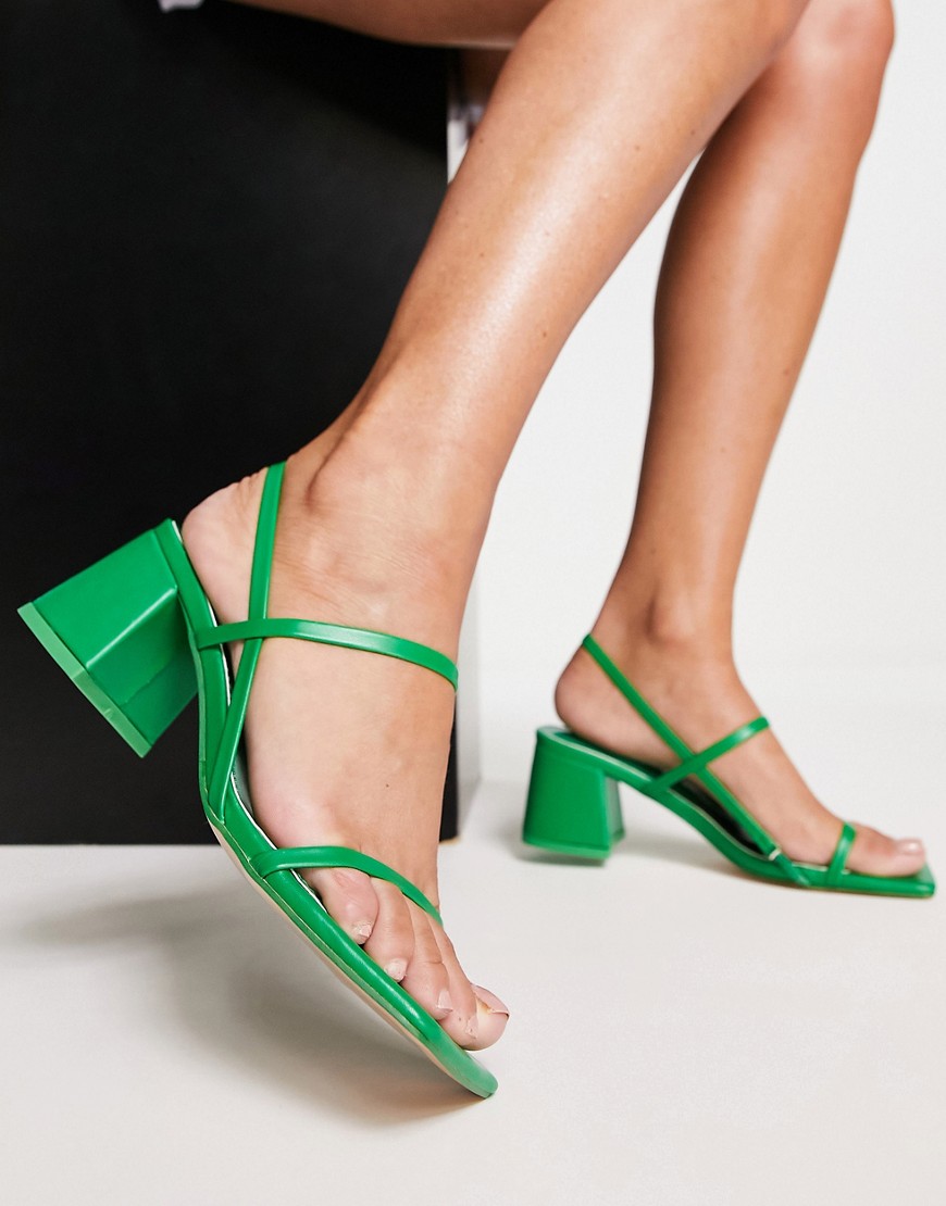 Women Heeled Sandals Green from Asos GOOFASH
