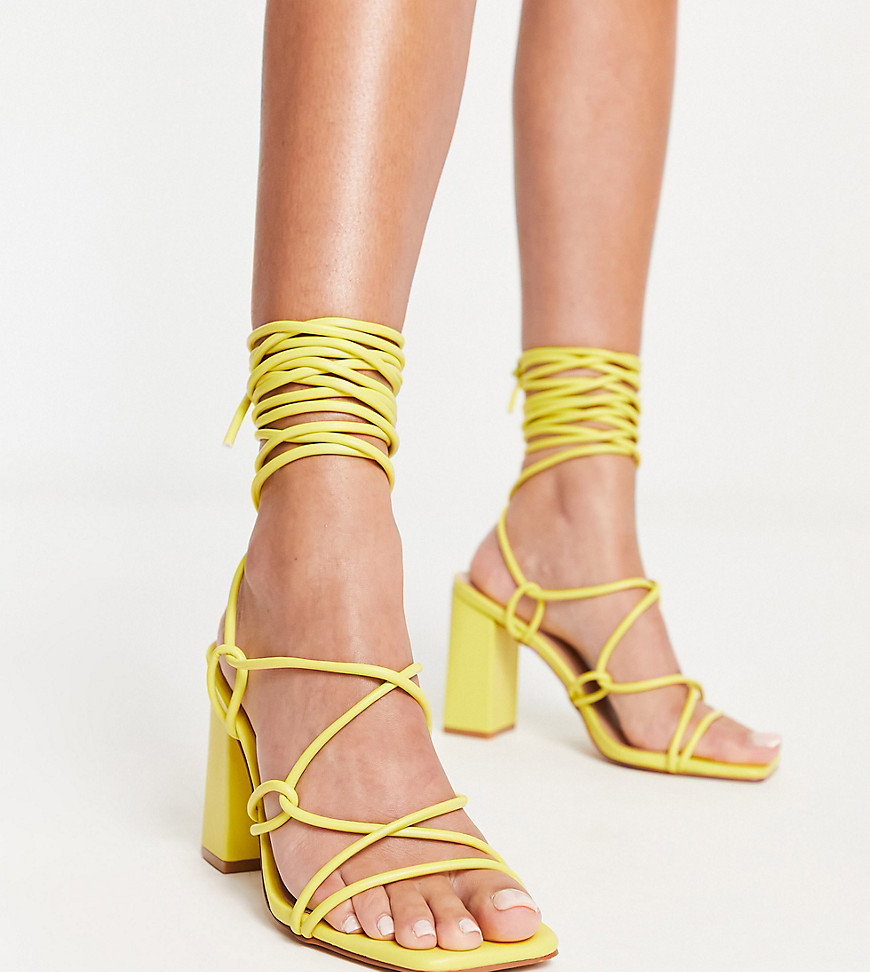 Women Heeled Sandals - Yellow - Asos - Simmi GOOFASH