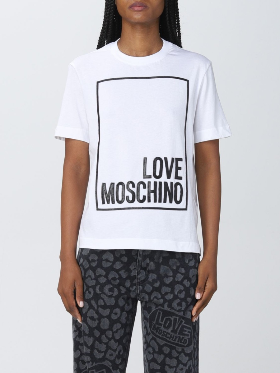 Women T-Shirt White Moschino - Giglio GOOFASH