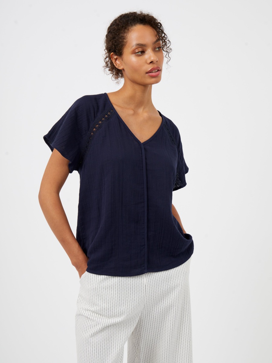 Women Top in Blue from Great Plains GOOFASH