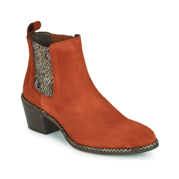 Women's Ankle Boots in Red Regard Spartoo GOOFASH
