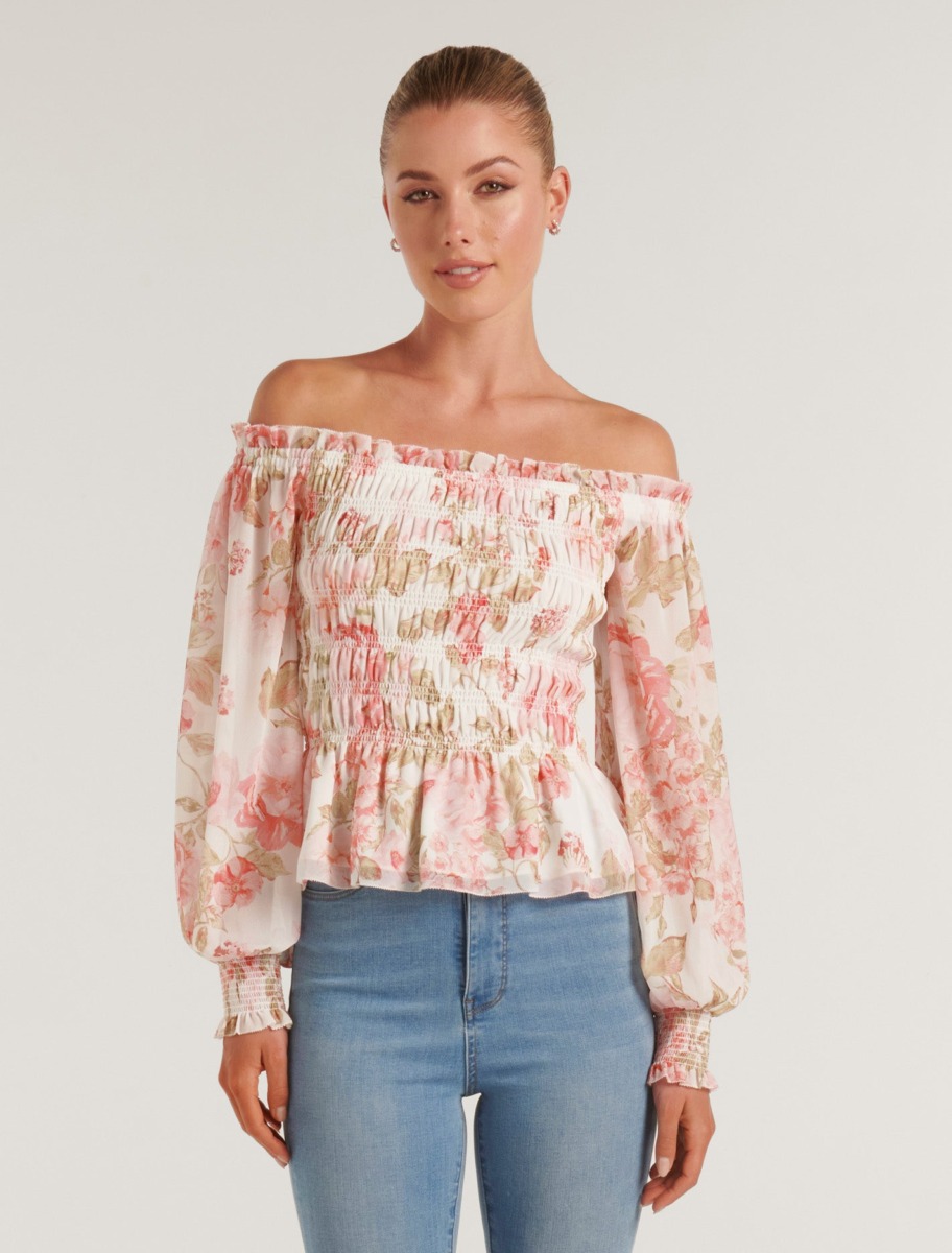Womens Blouse Florals - Ever New GOOFASH