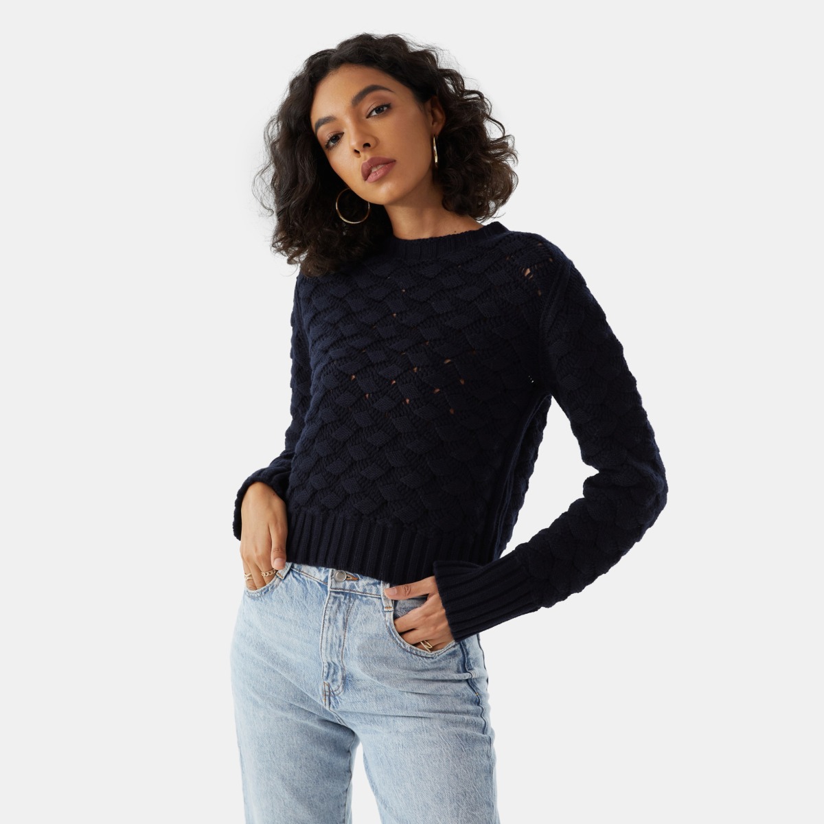 Women's Blue Sweater Vivaia GOOFASH