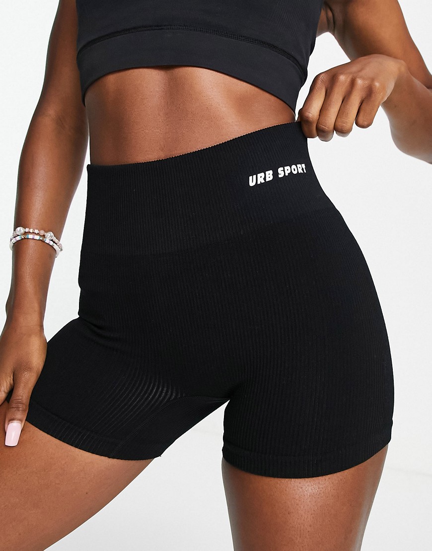 Womens Booty Shorts Black Asos Urban Threads GOOFASH