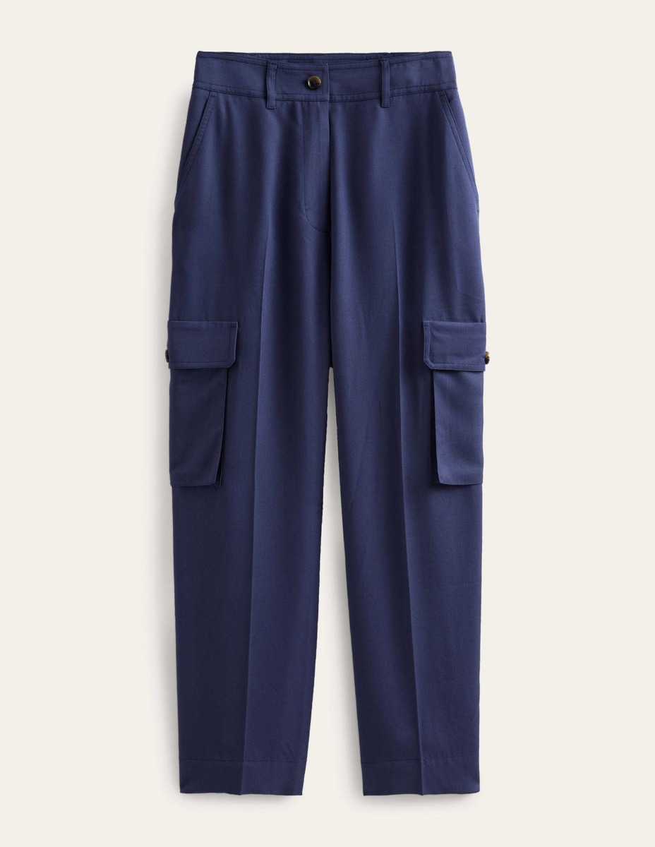 Women's Cargo Trousers Blue by Boden GOOFASH