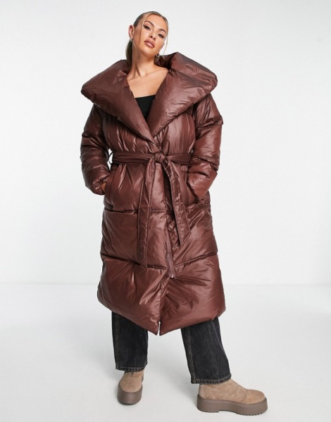 Womens Coat Brown - Asos GOOFASH