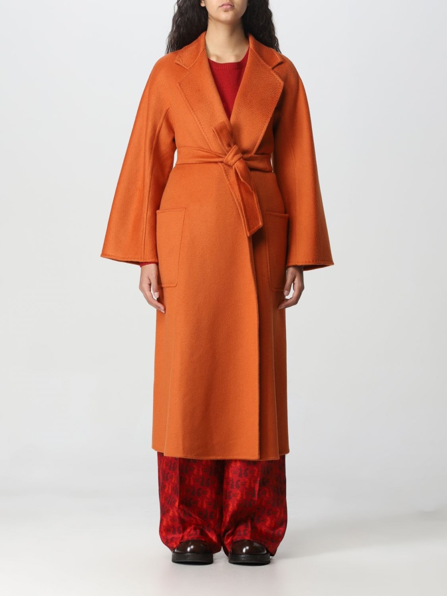 Womens Coat in Orange - Giglio GOOFASH