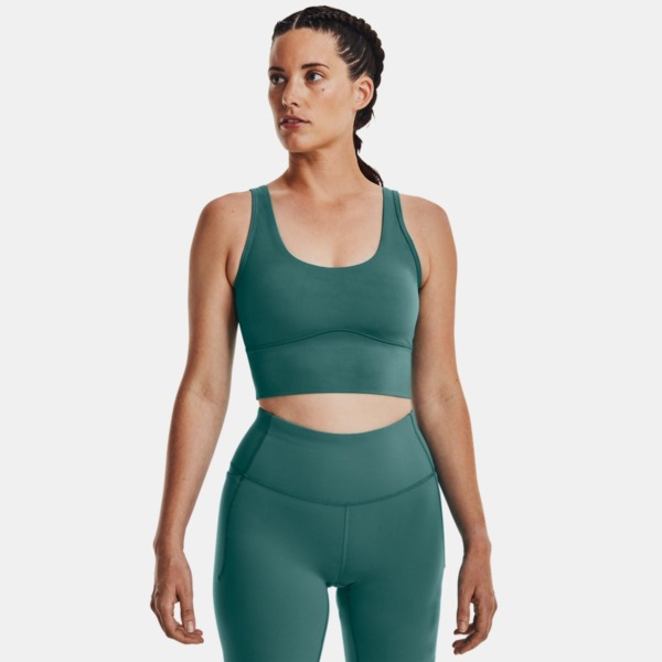 Womens Green Cropped Tank Top Under Armour GOOFASH
