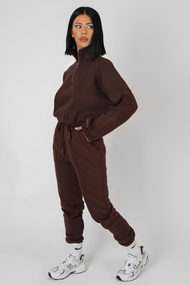 Womens Joggers Chocolate by Public Desire GOOFASH