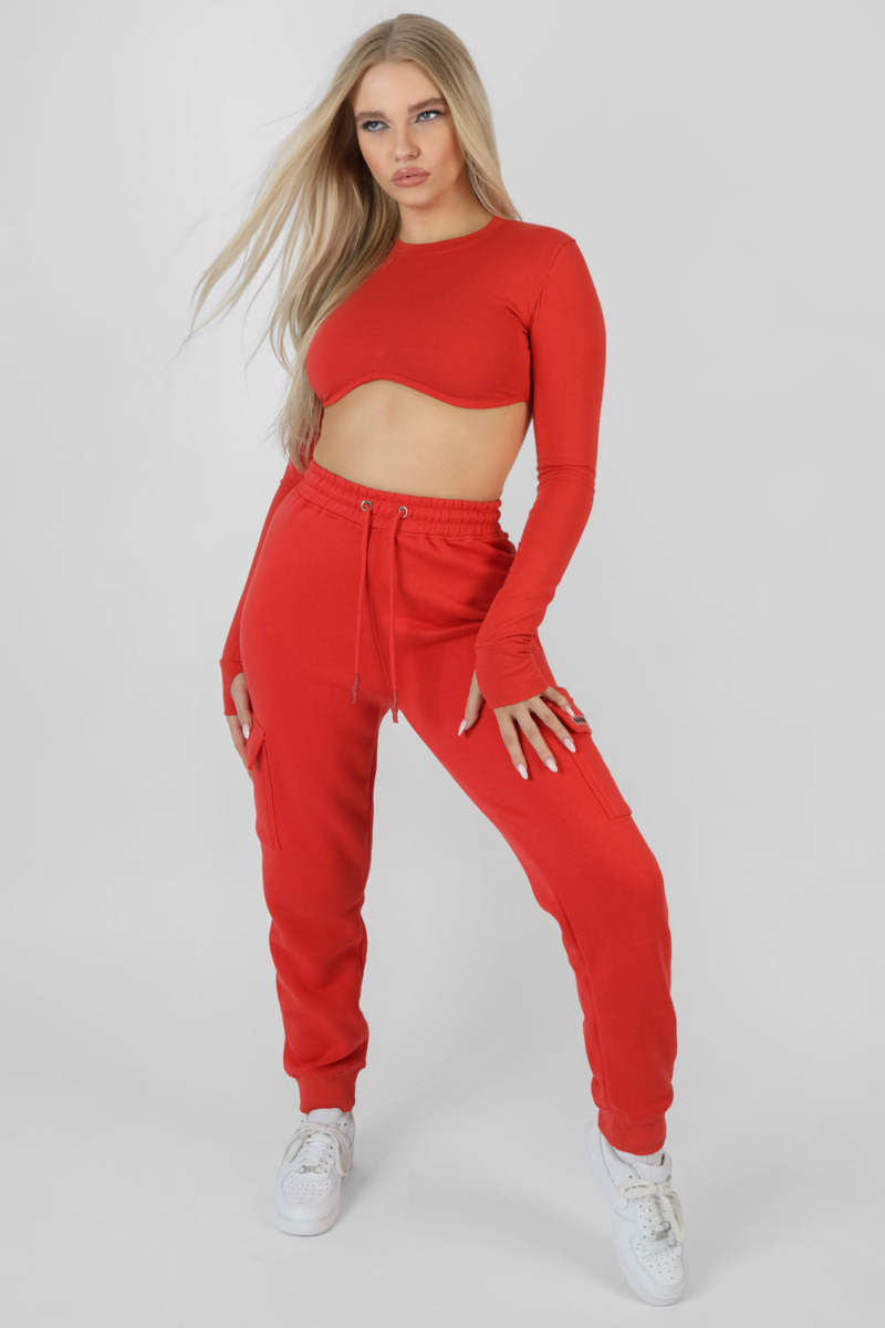 Womens Joggers in Red - Public Desire GOOFASH