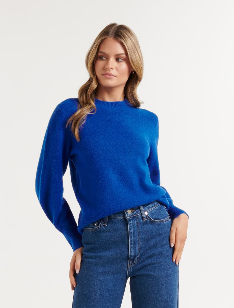 Womens Knitwear Blue by Ever New GOOFASH