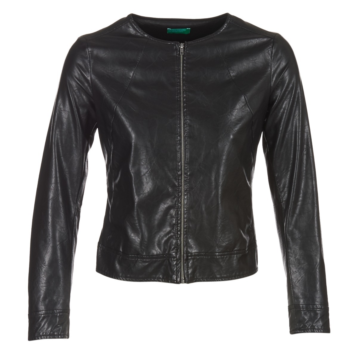 Women's Leather Jacket - Black - Spartoo GOOFASH