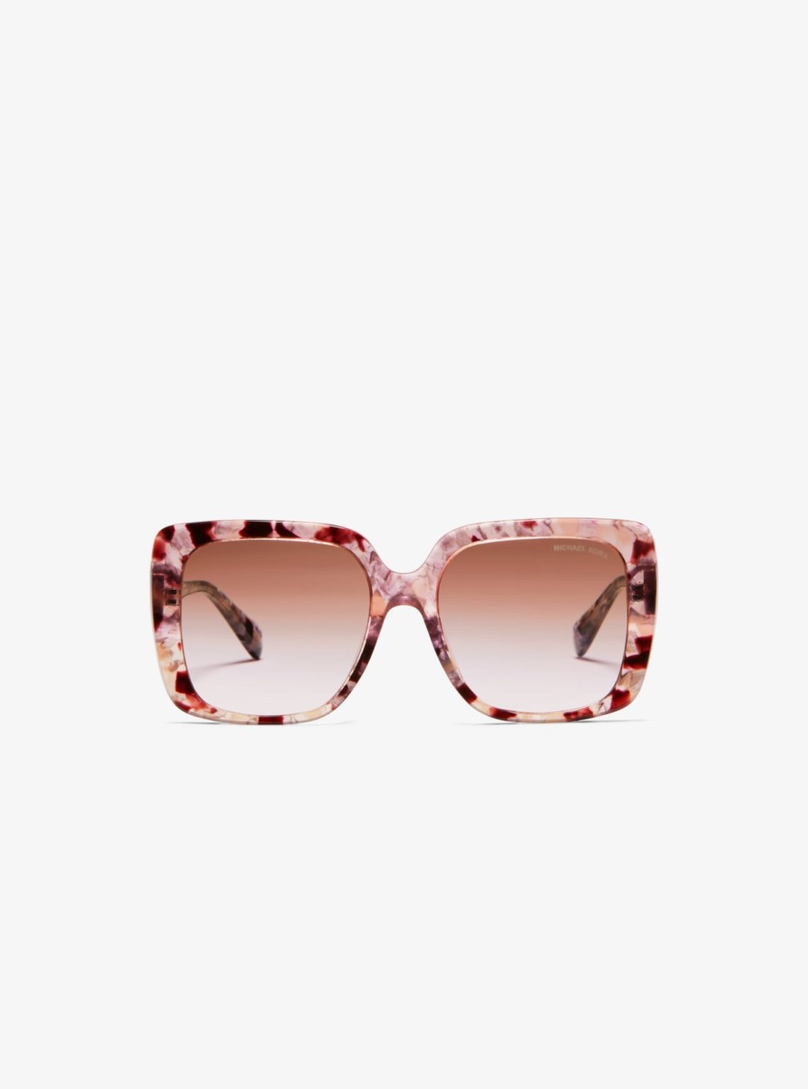Women's Mk Mallorca Sunglasses Pink Ichael Kors Michael Kors Womens SUNGLASSES GOOFASH
