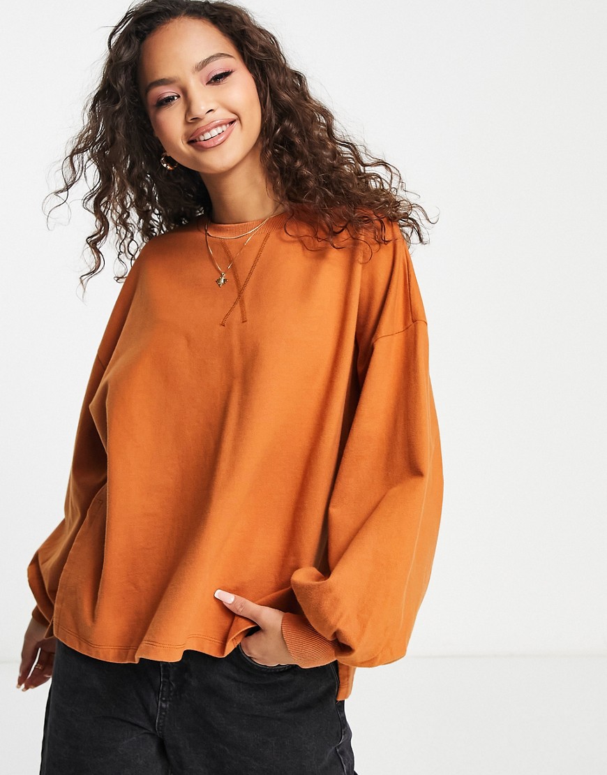 Women's Orange Sweatshirt - Charlie Holiday - Asos GOOFASH