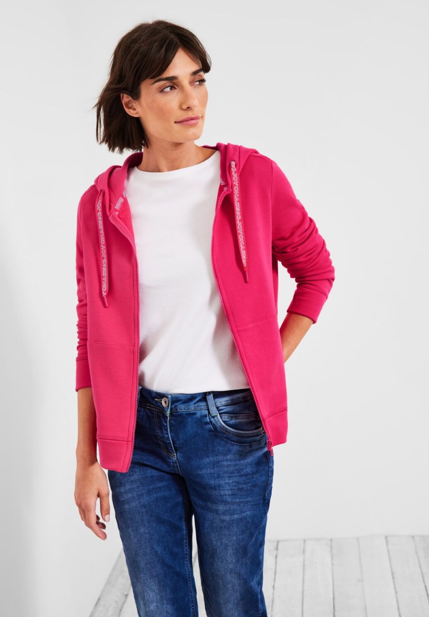 Women's Pink - Hoodie - Cecil Womens SWEATERS GOOFASH