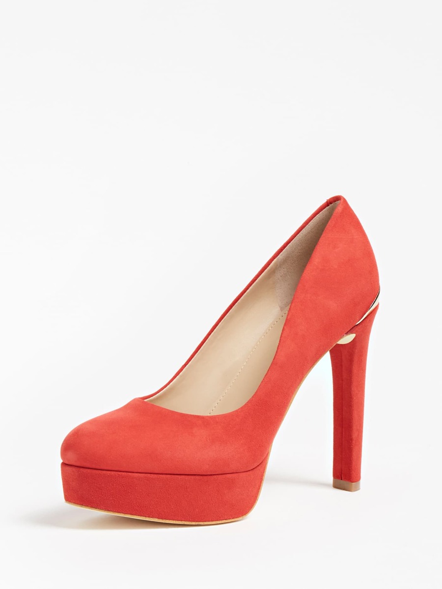 Womens Pumps Red Guess GOOFASH
