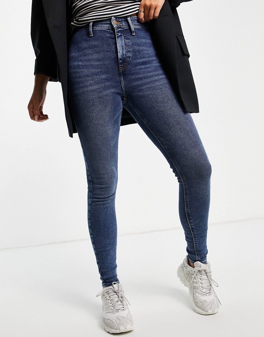 Womens Skinny Jeans in Blue Asos - River Island GOOFASH