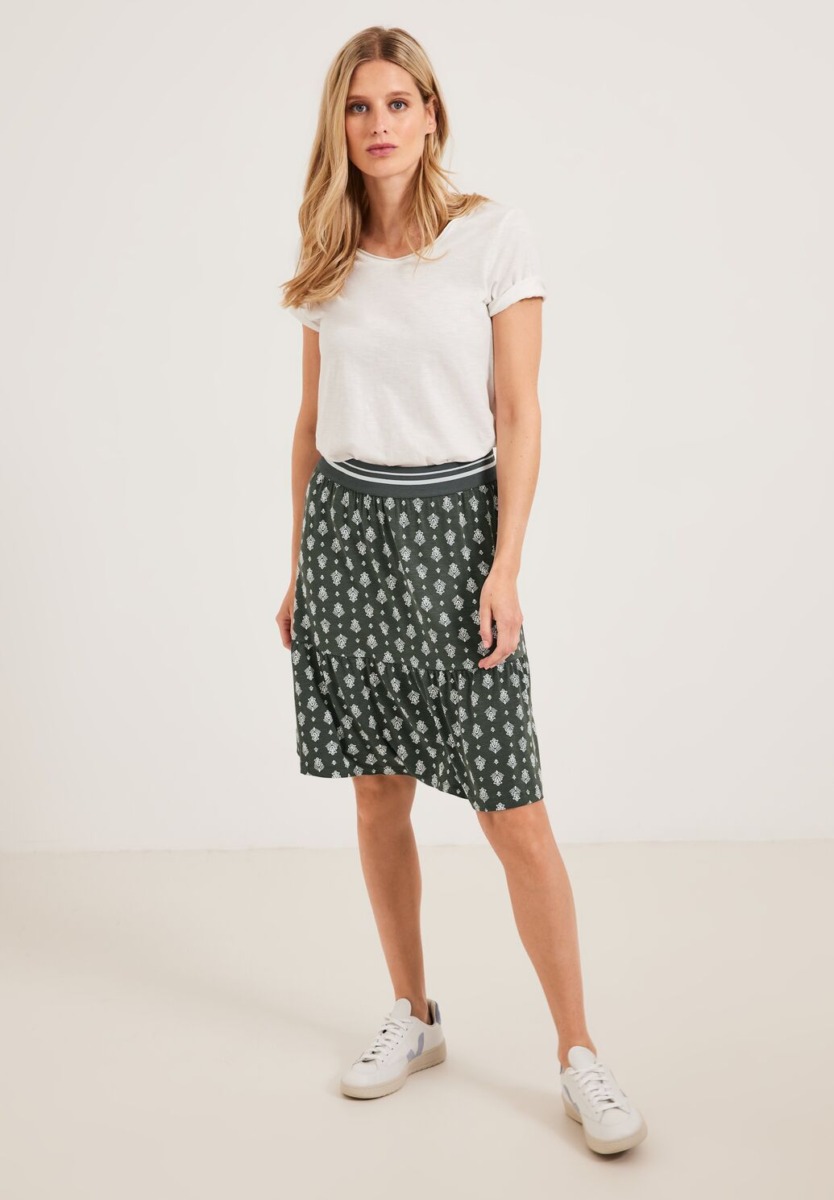 Womens Skirt in Green Cecil Womens SKIRTS GOOFASH