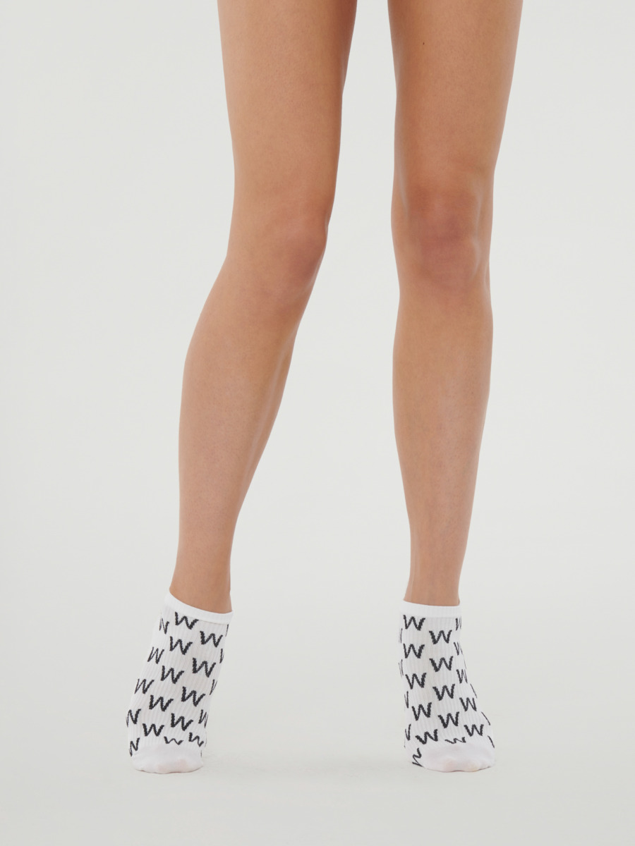 Women's Sneaker Socks White - Wolford GOOFASH