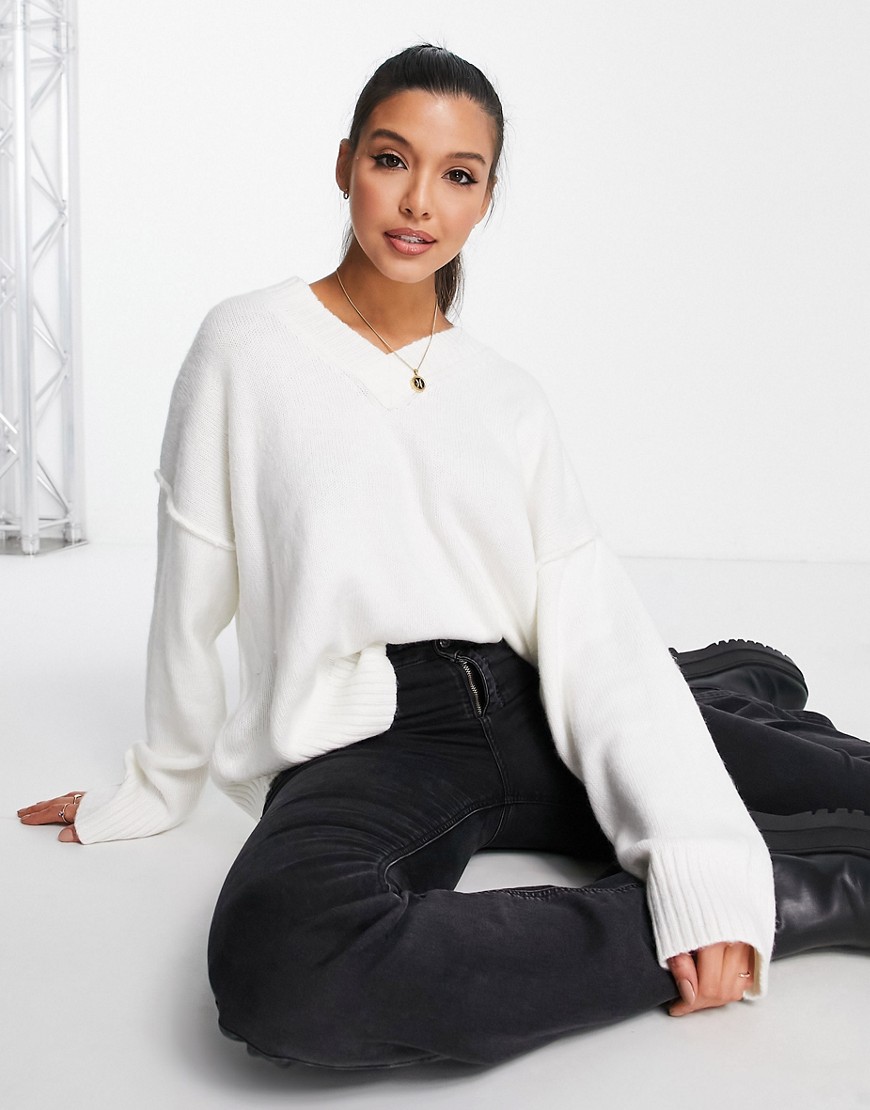 Women's Sweater White - Asos GOOFASH