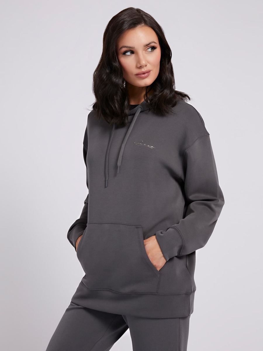 Women's Sweatshirt Grey Guess GOOFASH