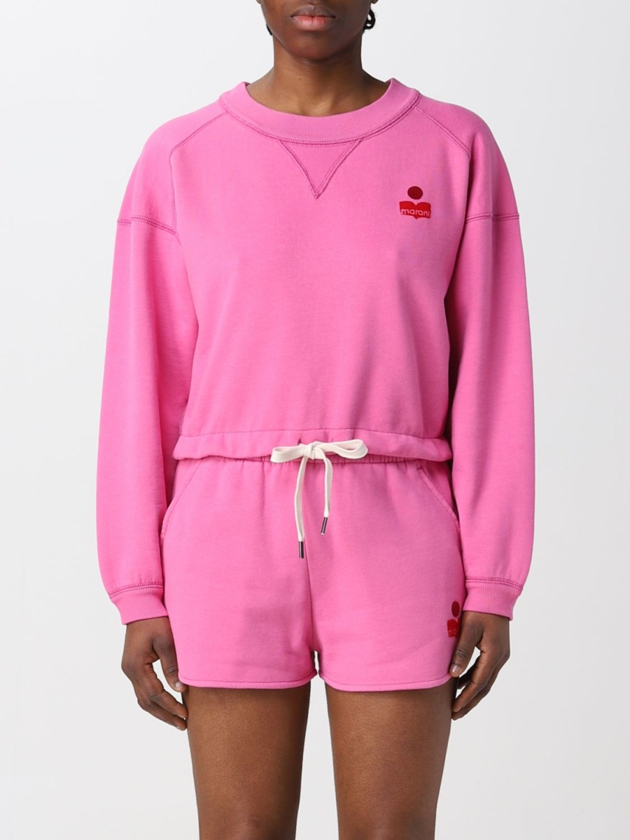 Women's Sweatshirt in Pink Isabel Marant Etoile Giglio GOOFASH