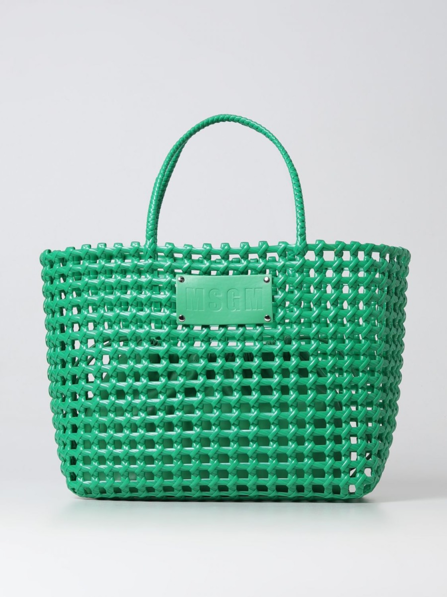 Women's Tote Bag in Green by Giglio GOOFASH