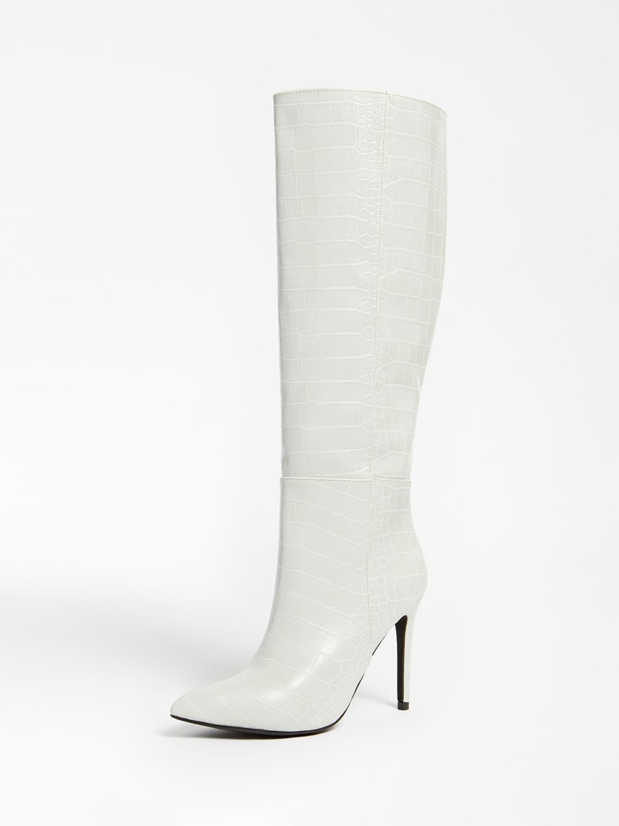 Women's White Boots by Guess GOOFASH