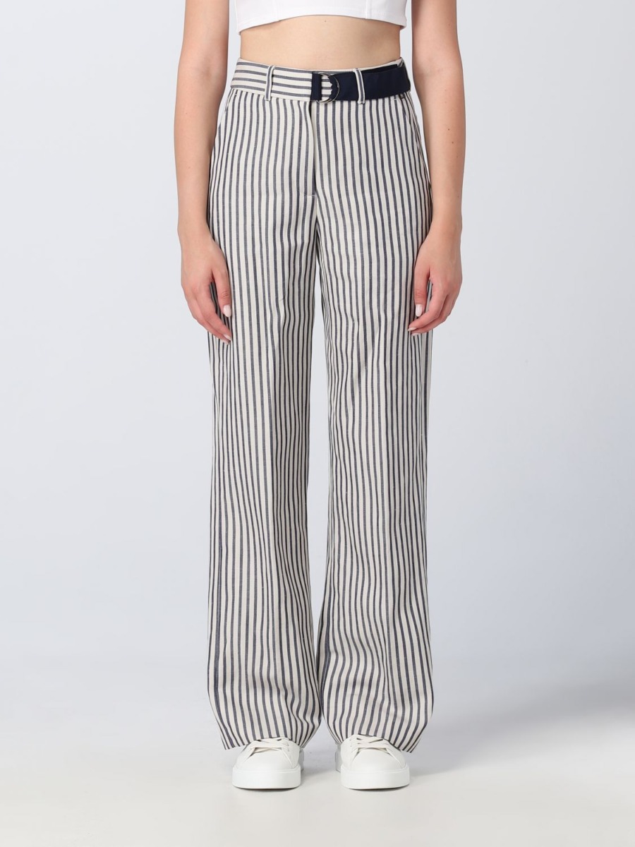 Women's White Trousers Tommy Hilfiger Giglio GOOFASH