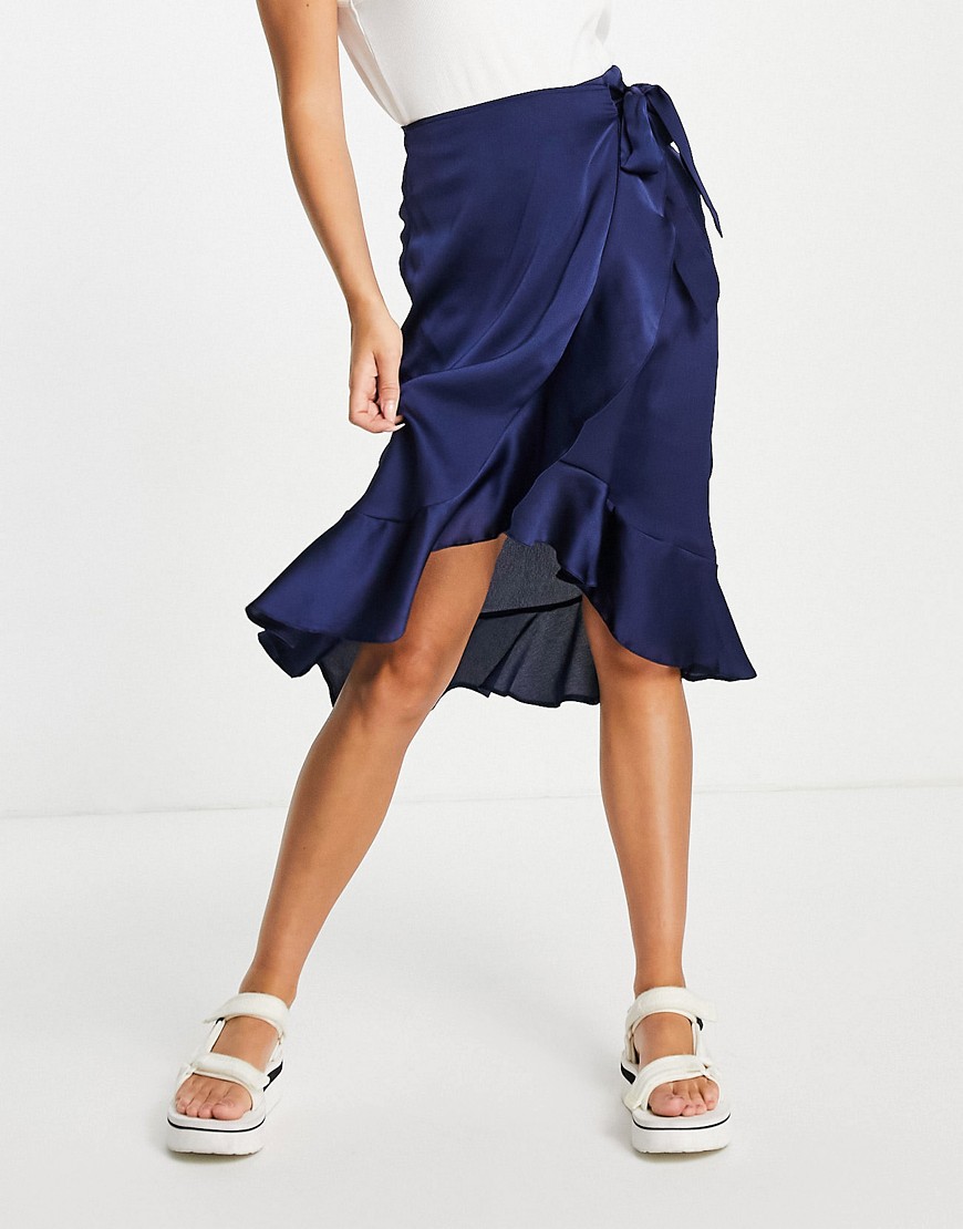 Women's Wrap Skirt Blue Ax Paris - Asos GOOFASH