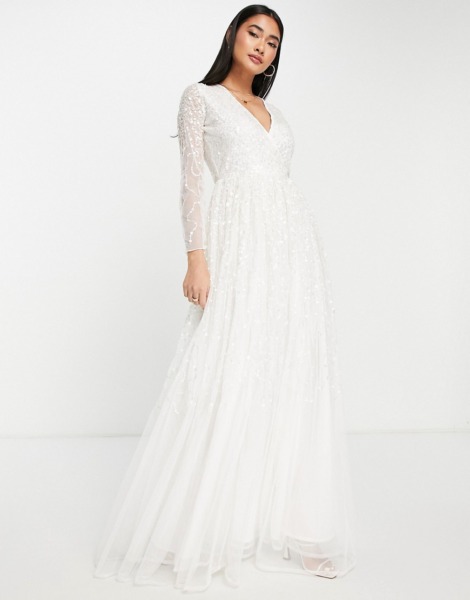 Y.A.S White Lady Sequin Dress Asos GOOFASH