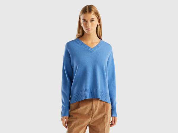 Benetton - Blue Women's Sweater - United Colors of Benetton GOOFASH