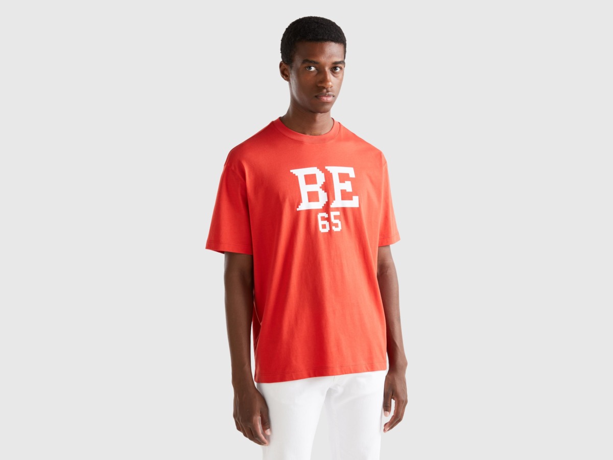 Benetton - Gent T-Shirt - Red - United Colors of Benetton GOOFASH