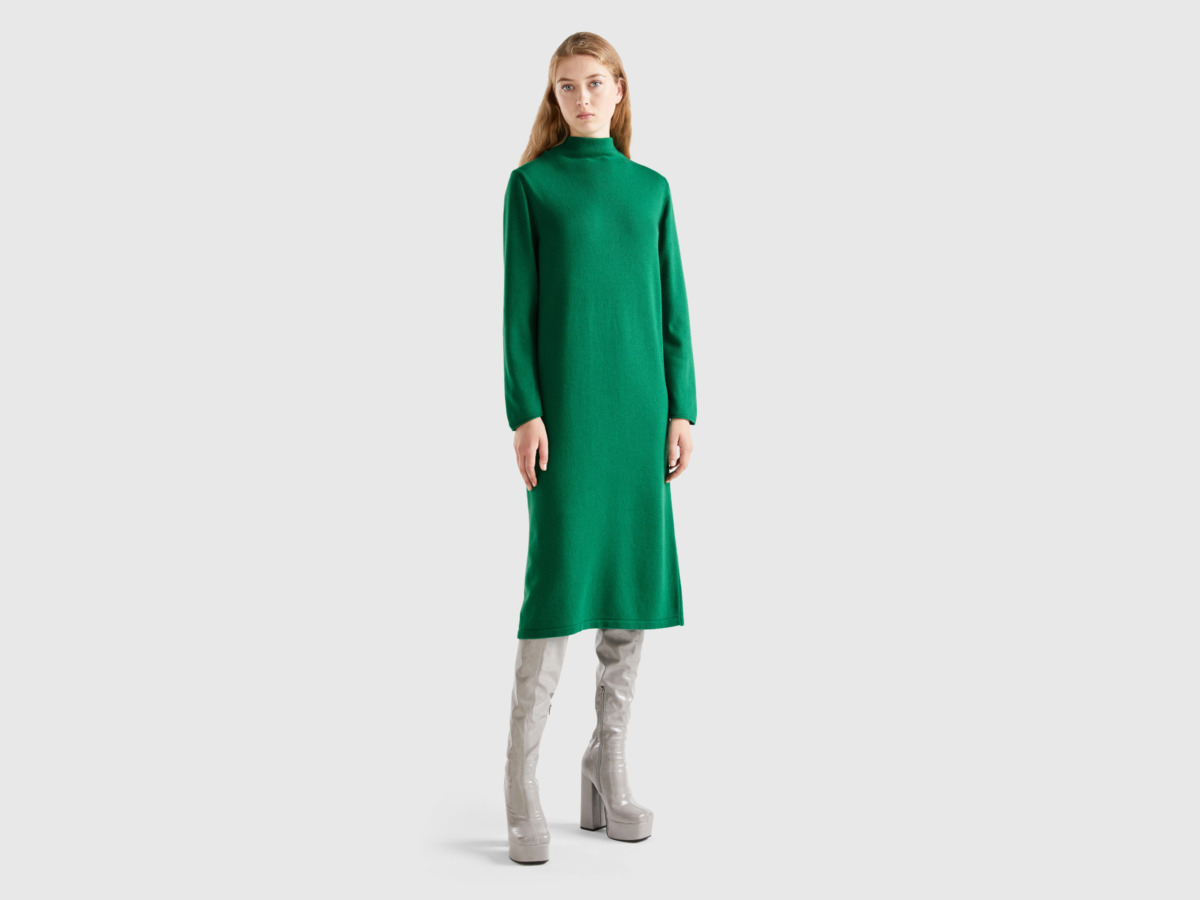 Benetton - Green - Women Midi Dress - United Colors of Benetton GOOFASH