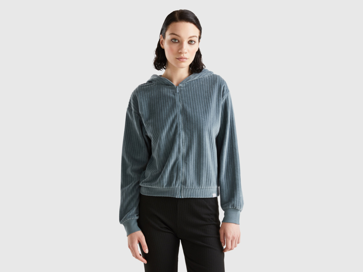 Benetton Ladies Sweatshirt Grey GOOFASH