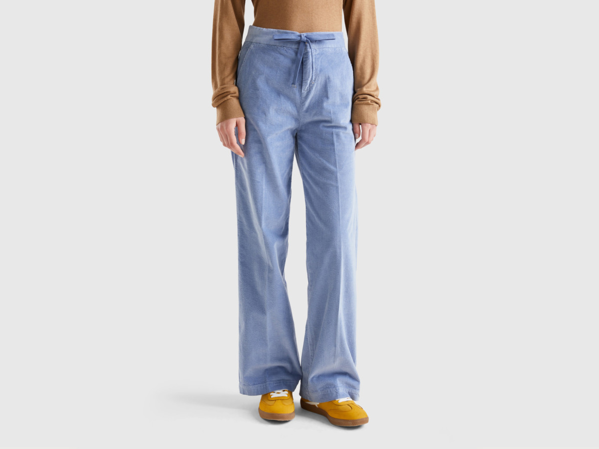 Benetton Ladies Trousers in Blue by United Colors of Benetton GOOFASH