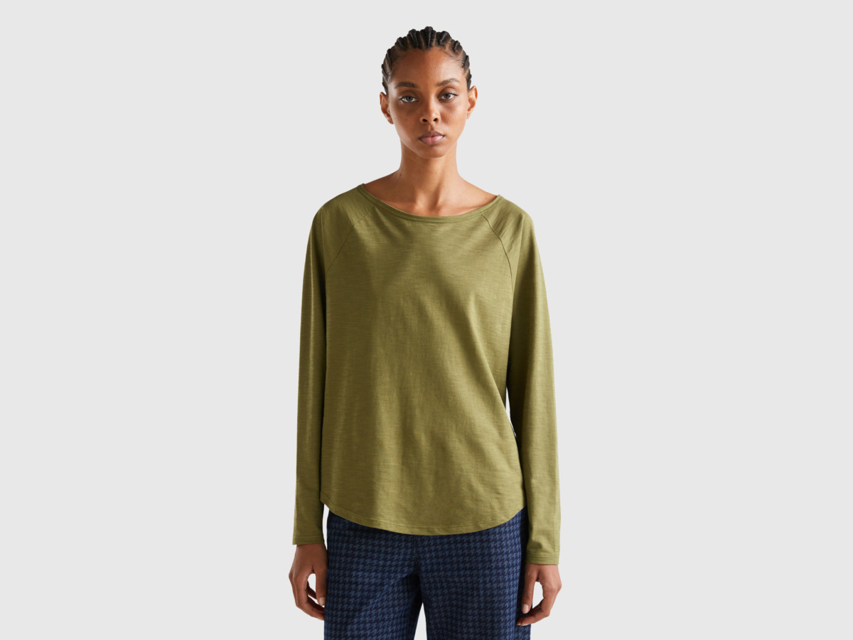 Benetton - Lady T-Shirt Green - United Colors of Benetton GOOFASH