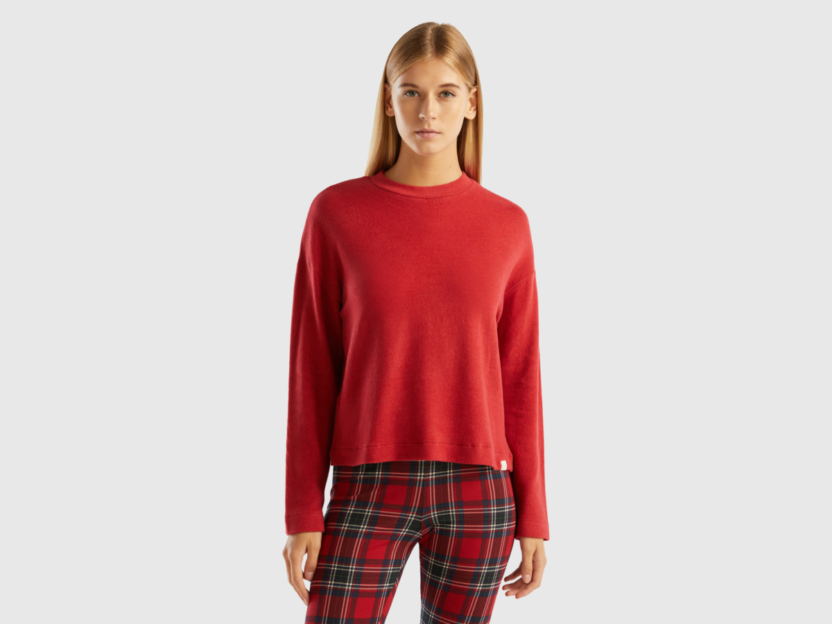 Benetton - Lady T-Shirt in Red - United Colors of Benetton GOOFASH