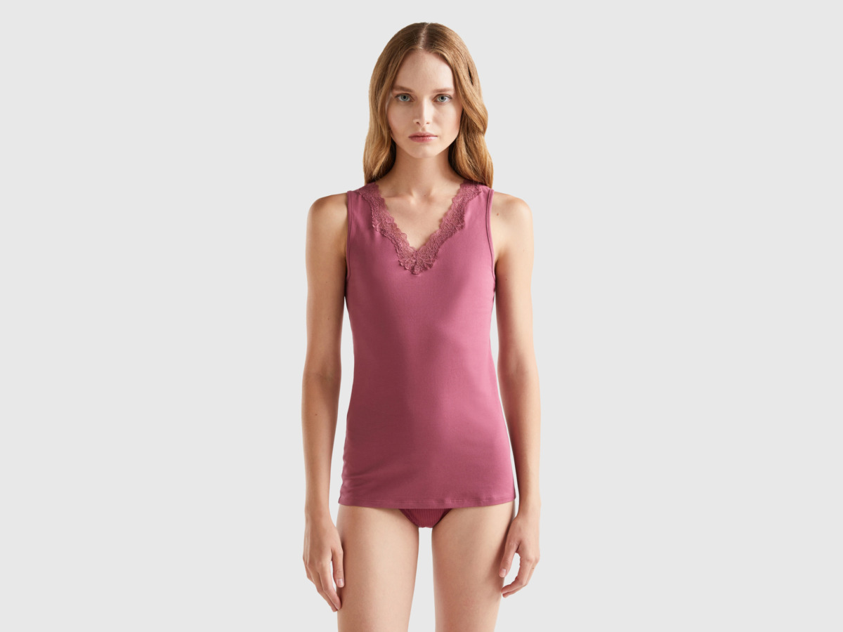 Benetton - Lady Tank Top Purple from United Colors of Benetton GOOFASH