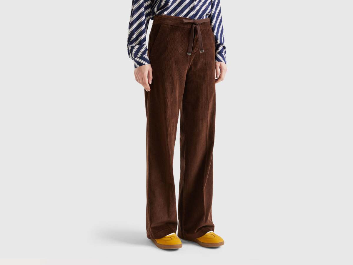 Benetton Lady Trousers in Brown by United Colors of Benetton GOOFASH