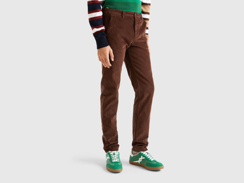 Benetton Man Trousers Brown United Colors of Benetton GOOFASH