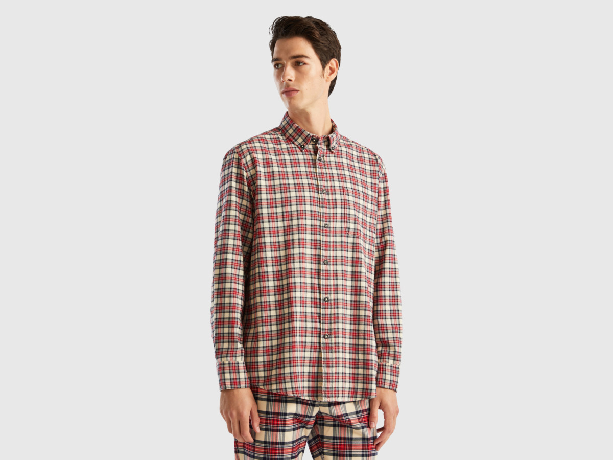 Benetton Mens Red Shirt by United Colors of Benetton GOOFASH