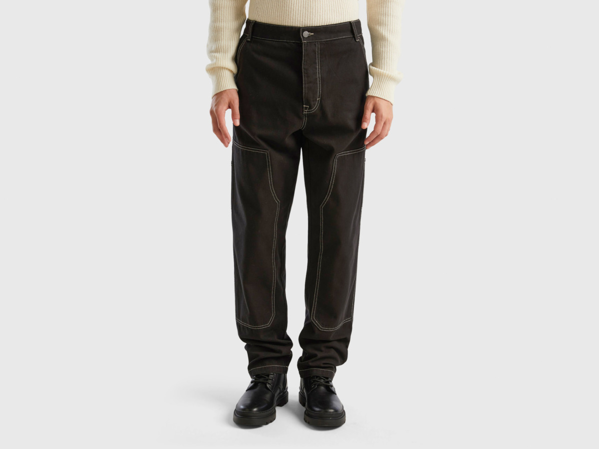 Benetton - Mens Trousers Black from United Colors of Benetton GOOFASH
