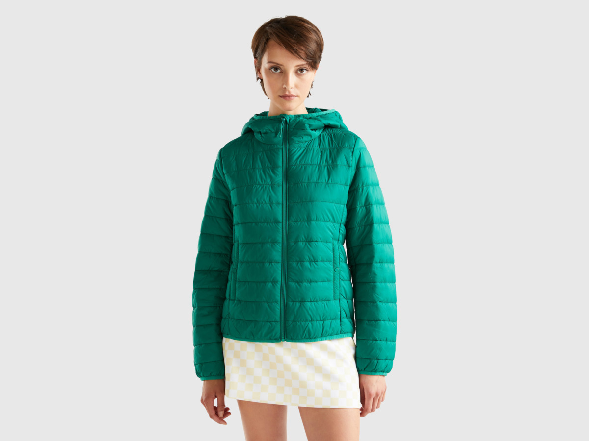 Benetton Padded Jacket in Green for Woman from United Colors of Benetton GOOFASH