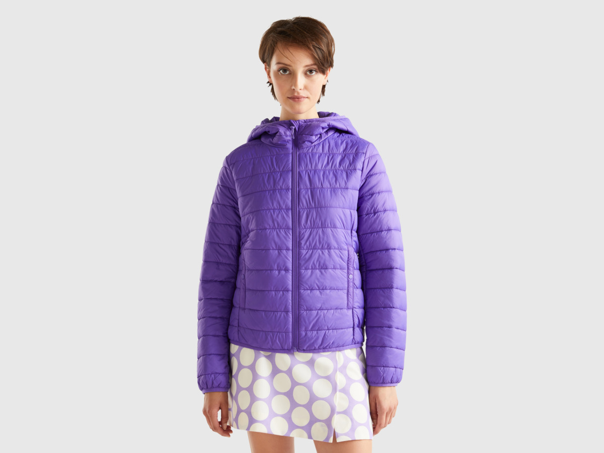 Benetton Padded Jacket in Purple for Women by United Colors of Benetton GOOFASH