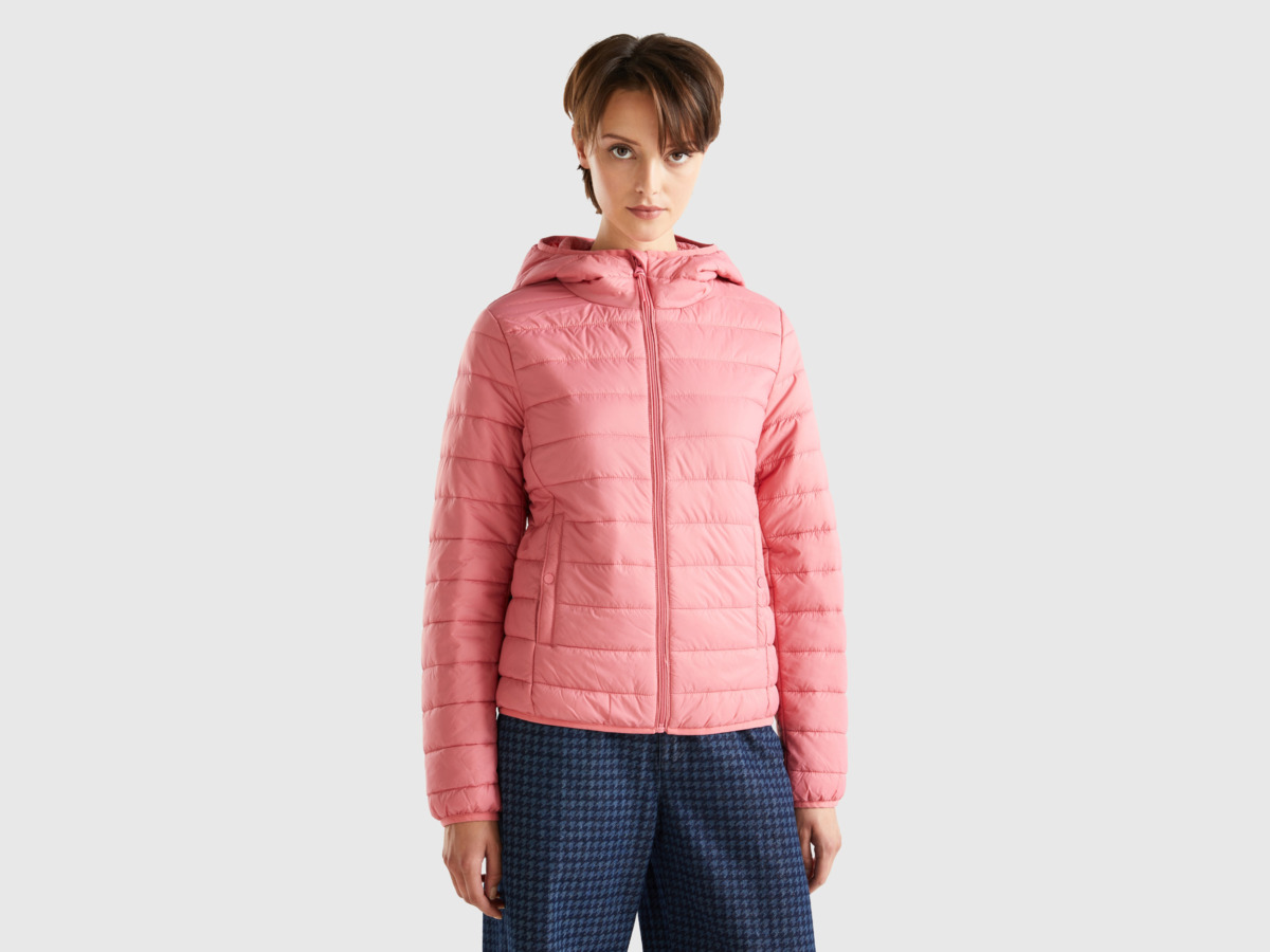 Benetton Padded Jacket in Rose for Woman by United Colors of Benetton GOOFASH