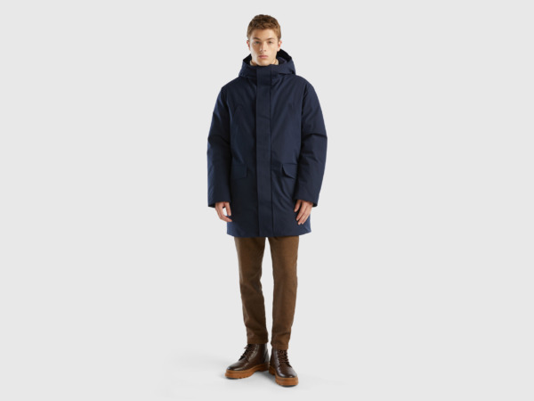 Benetton Parka in Blue for Men by United Colors of Benetton GOOFASH