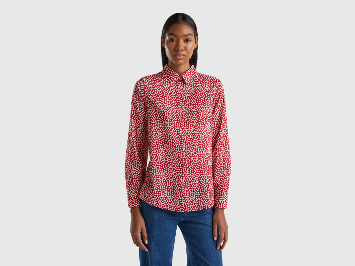 Benetton Shirt Red by United Colors of Benetton GOOFASH